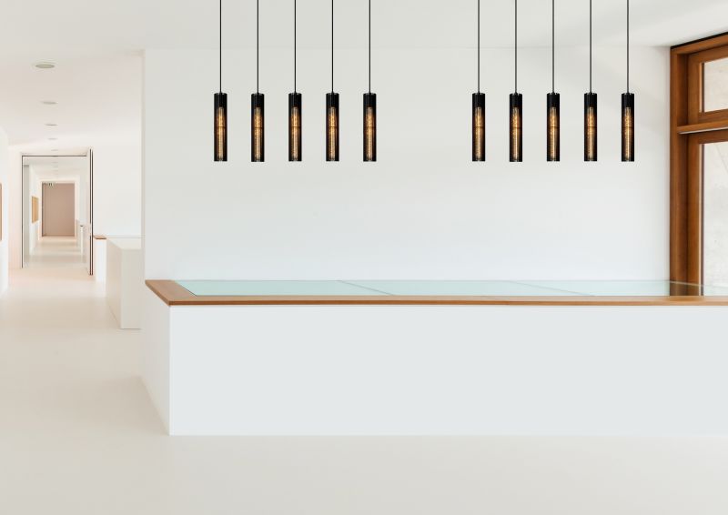 Lucide LIONEL - Závesné svietidlo - 5xE27 - Čierne